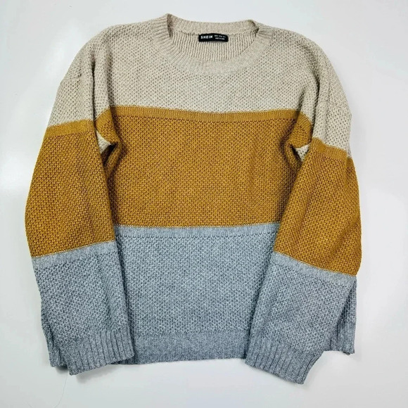 SHEIN ColorBlock Knit Sweater Size Small - Picture 2 of 10